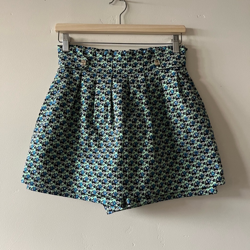 Maje Iden Jacquard Floral Pattern Skort - EU 38/ US Medium plus Stretch!